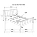 Carlton Wood Queen Panel Bed Cappuccino - Walo Furniture 