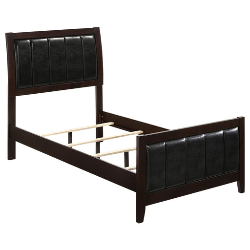 Carlton Wood Twin Panel Bed Cappuccino - Walo Furniture 