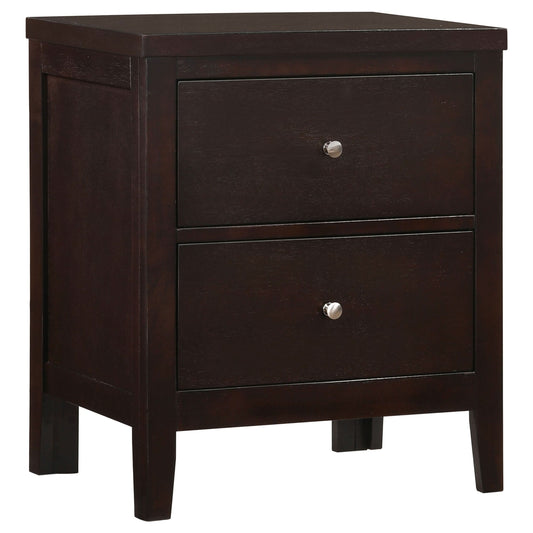 Carlton 2-drawer Nightstand Cappuccino - Walo Furniture 