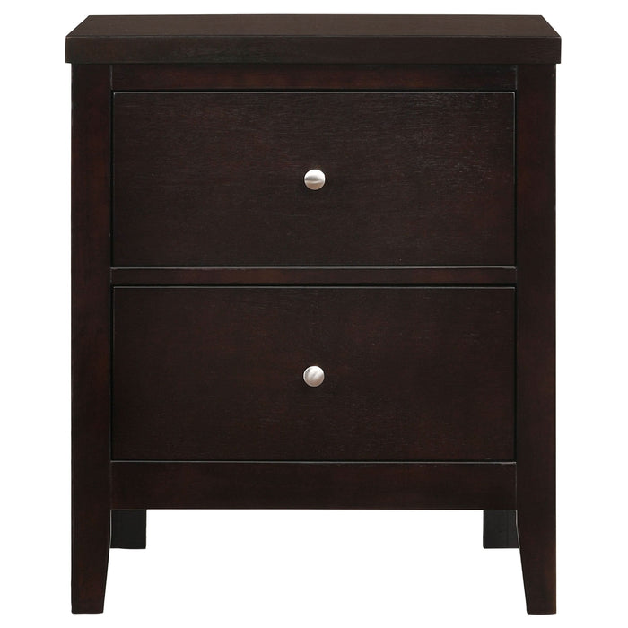 Carlton 2-drawer Nightstand Cappuccino - Walo Furniture 