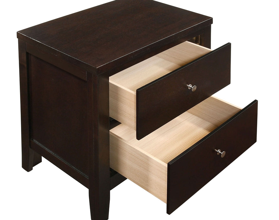 Carlton 2-drawer Nightstand Cappuccino - Walo Furniture 