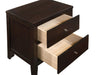 Carlton 2-drawer Nightstand Cappuccino - Walo Furniture 