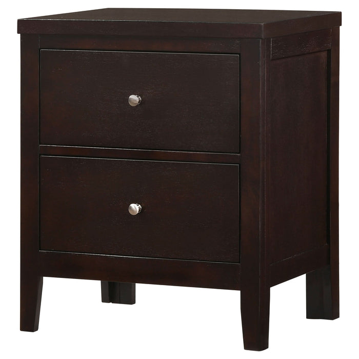 Carlton 2-drawer Nightstand Cappuccino - Walo Furniture 