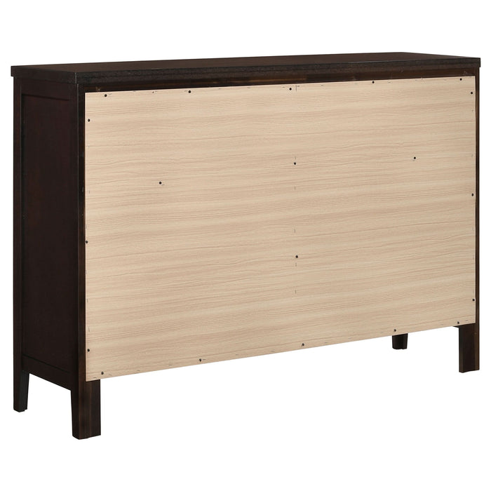 Carlton 6-drawer Dresser Cappuccino - Walo Furniture 