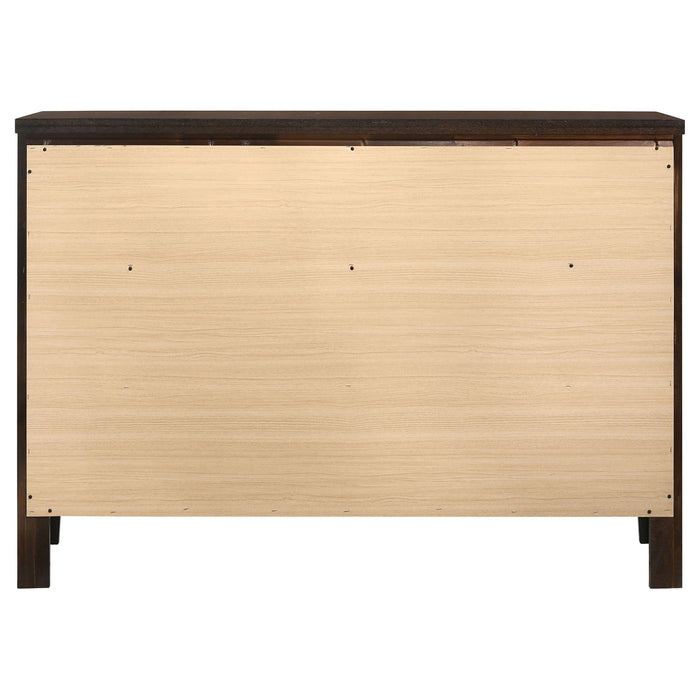 Carlton 6-drawer Dresser Cappuccino - Walo Furniture 