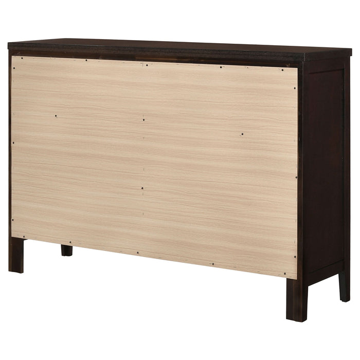 Carlton 6-drawer Dresser Cappuccino - Walo Furniture 