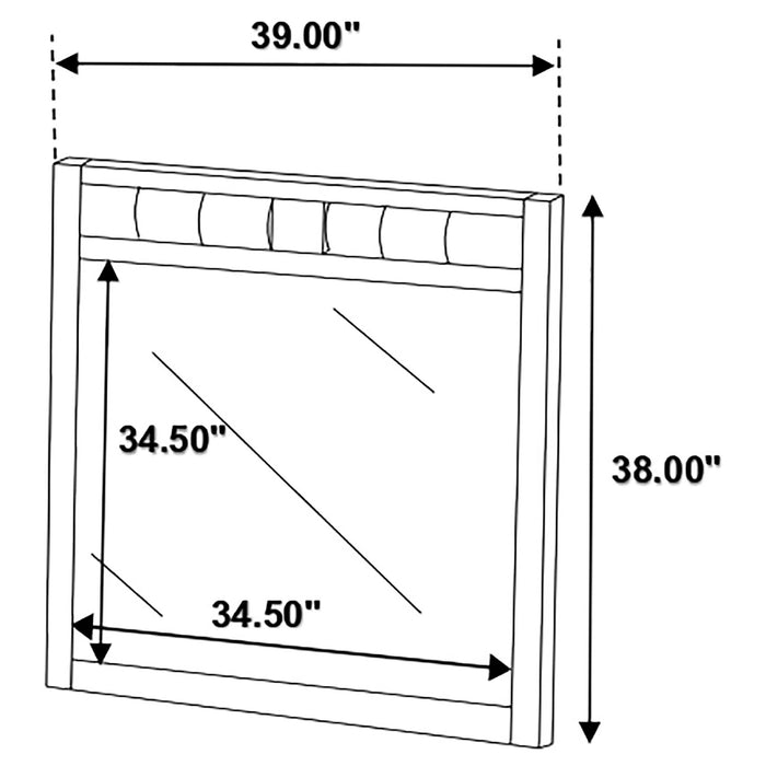 Carlton Dresser Mirror Cappuccino - Walo Furniture 