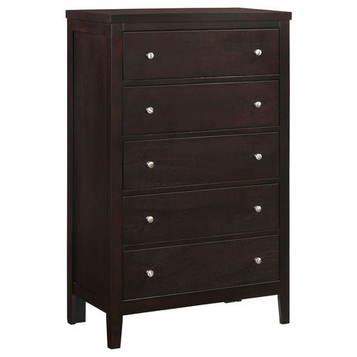 Carlton 5-drawer Bedroom Chest Cappuccino - Walo Furniture 