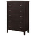 Carlton 5-drawer Bedroom Chest Cappuccino - Walo Furniture 