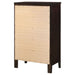 Carlton 5-drawer Bedroom Chest Cappuccino - Walo Furniture 