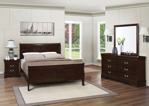 Louis Philippe 4-piece Full Bedroom Set Cappuccino - Walo Furniture 