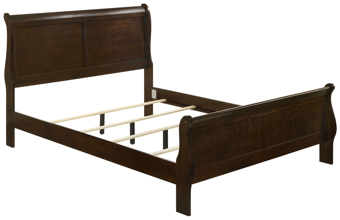 Louis Philippe 4-piece Eastern King Bedroom Set Cappuccino - Walo Furniture 