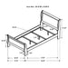 Louis Philippe Wood Twin Sleigh Bed Cappuccino - Walo Furniture 