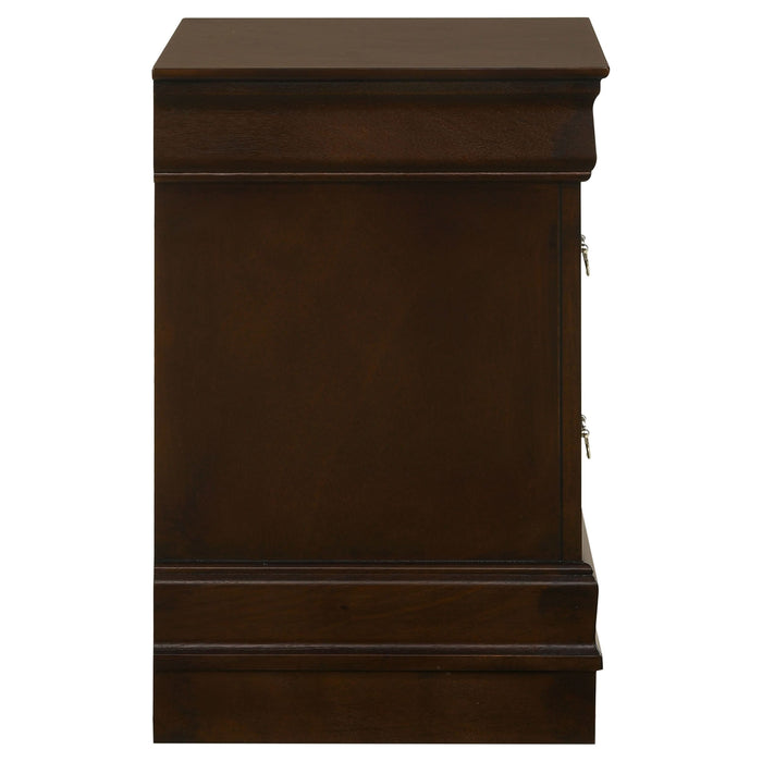 Louis Philippe 2-drawer Nightstand Cappuccino - Walo Furniture 