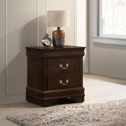 Louis Philippe 2-drawer Nightstand Cappuccino - Walo Furniture 