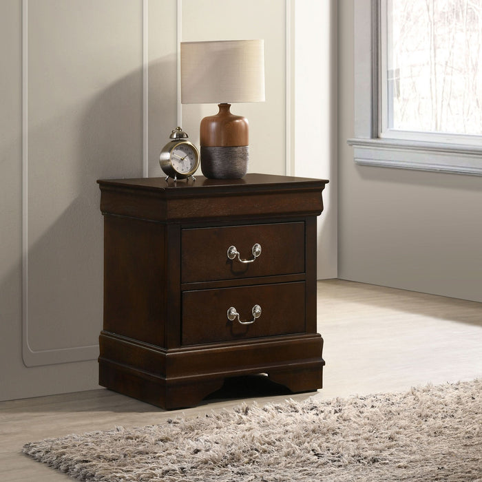 Louis Philippe 2-drawer Nightstand Cappuccino - Walo Furniture 