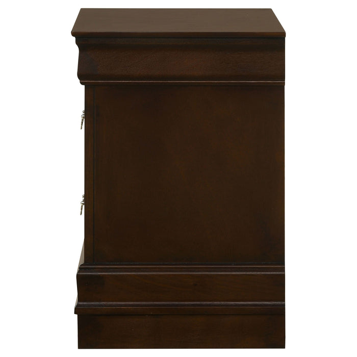 Louis Philippe 2-drawer Nightstand Cappuccino - Walo Furniture 