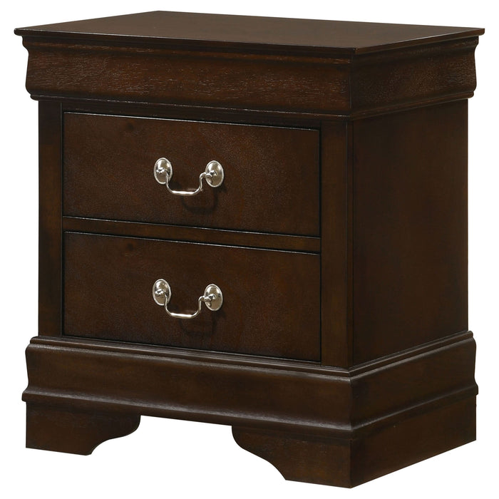 Louis Philippe 2-drawer Nightstand Cappuccino - Walo Furniture 