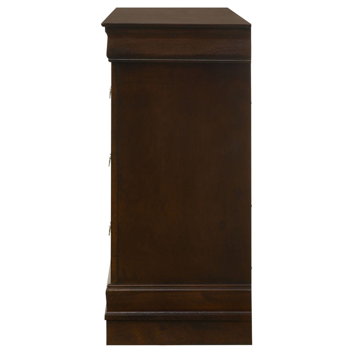 Louis Philippe 6-drawer Dresser Cappuccino - Walo Furniture 