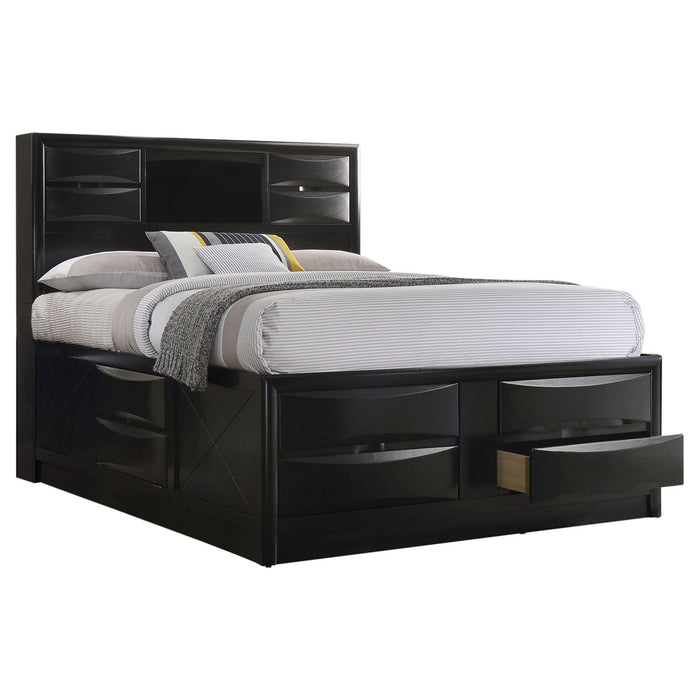 Briana 4-piece Eastern King Bedroom Set Black - Walo Furniture 