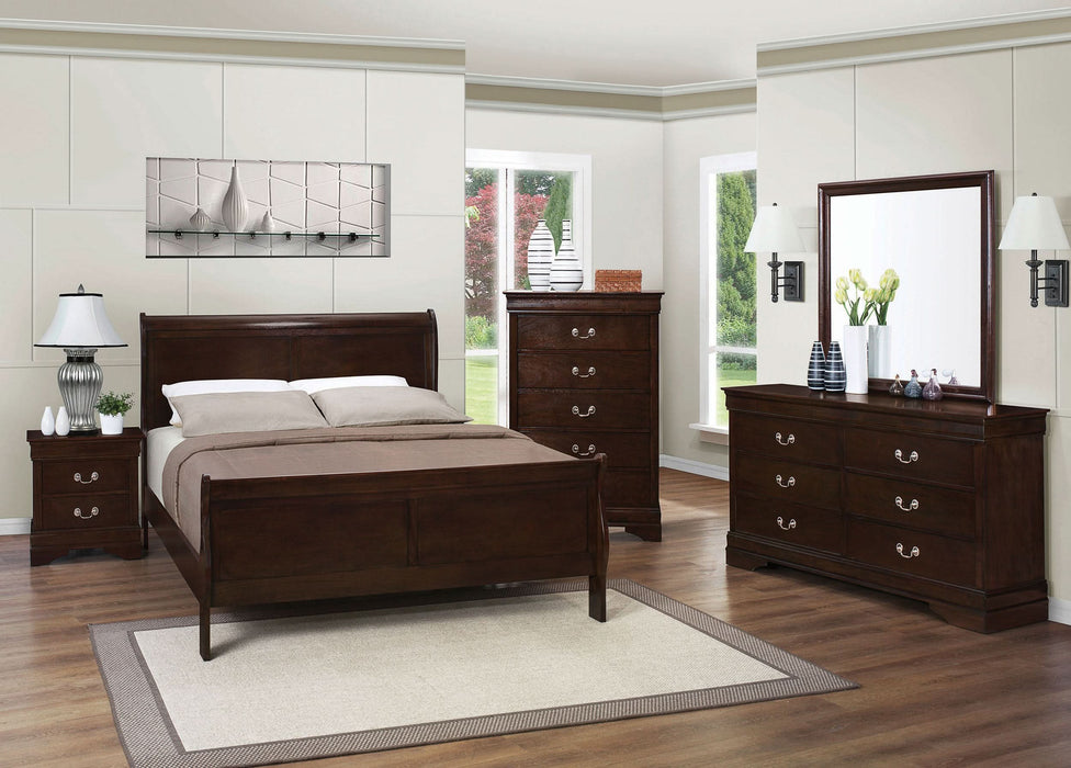 Louis Philippe 5-drawer Bedroom Chest Cappuccino - Walo Furniture 