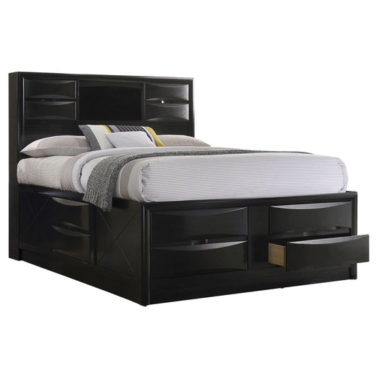 Briana 5-piece Eastern King Bedroom Set Black - Walo Furniture 