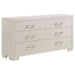 Jessica 4-piece Eastern King LED Bedroom Set Cream White - Walo Furniture 