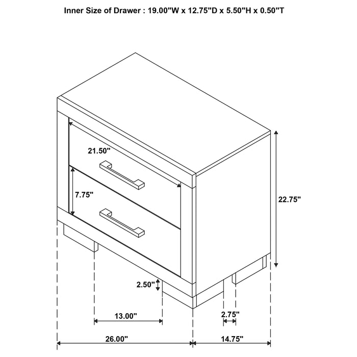 Jessica 5-piece Eastern King LED Bedroom Set Snow White - Walo Furniture 