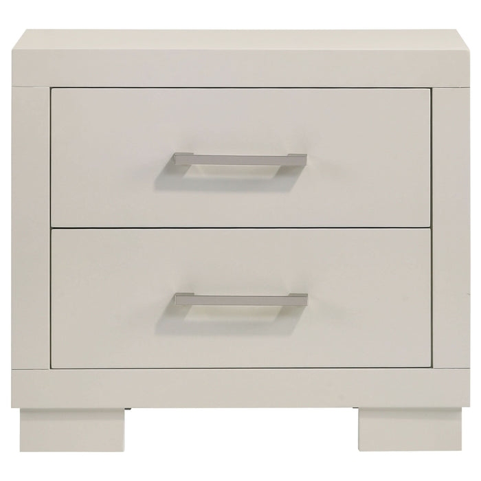 Jessica 2-drawer Nightstand Snow White - Walo Furniture 