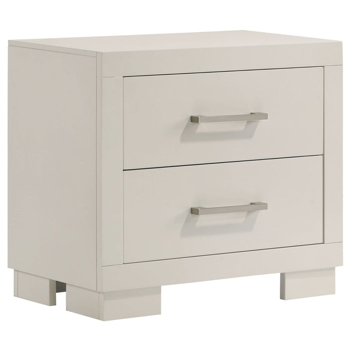 Jessica 2-drawer Nightstand Snow White - Walo Furniture 