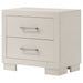 Jessica 2-drawer Nightstand Snow White - Walo Furniture 