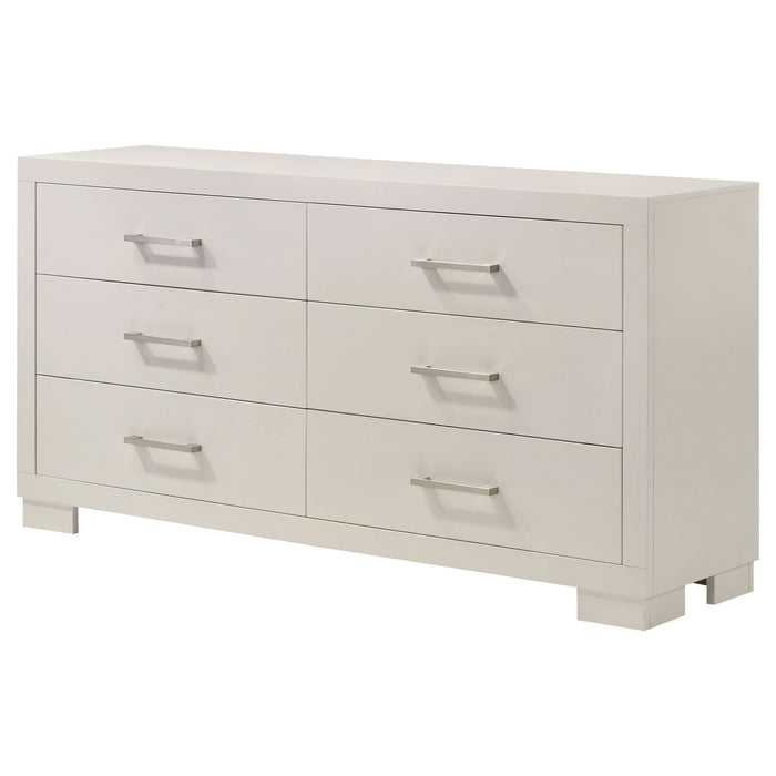 Jessica 6-drawer Dresser Snow White - Walo Furniture 