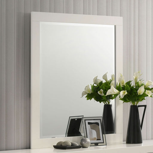 Jessica Dresser Mirror Snow White - Walo Furniture 