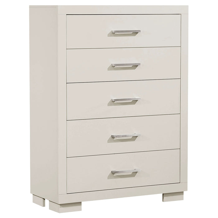 Jessica 5-drawer Bedroom Chest Snow White - Walo Furniture 