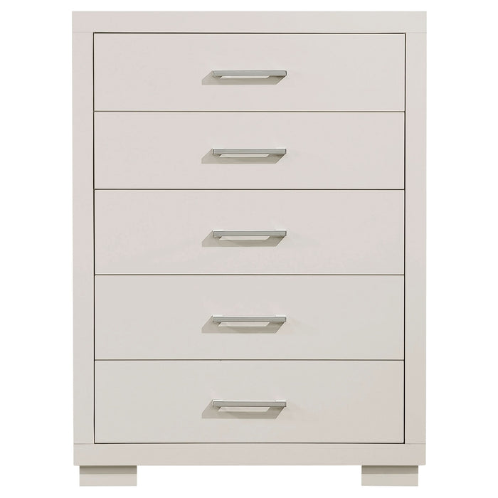 Jessica 5-drawer Bedroom Chest Snow White - Walo Furniture 