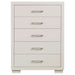 Jessica 5-drawer Bedroom Chest Snow White - Walo Furniture 