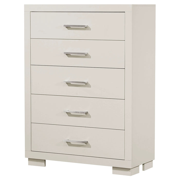 Jessica 5-drawer Bedroom Chest Snow White - Walo Furniture 