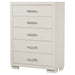 Jessica 5-drawer Bedroom Chest Snow White - Walo Furniture 