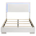 Felicity Wood Full LED Panel Bed White High Gloss - Walo Furniture 