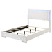 Felicity Wood Full LED Panel Bed White High Gloss - Walo Furniture 