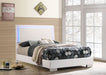 Felicity Wood Full LED Panel Bed White High Gloss - Walo Furniture 