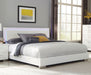 Felicity Wood Eastern King LED Panel Bed White High Gloss - Walo Furniture 