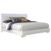 Felicity Wood Queen LED Panel Bed White High Gloss - Walo Furniture 