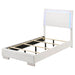 Felicity Wood Twin LED Panel Bed White High Gloss - Walo Furniture 