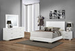 Felicity 4-piece Eastern King Bedroom Set White High Gloss - Walo Furniture 