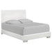 Felicity Wood California King Panel Bed White High Gloss - Walo Furniture 