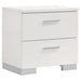 Felicity 2-drawer Nightstand White High Gloss - Walo Furniture 