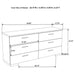 Felicity 6-drawer Dresser White High Gloss - Walo Furniture 