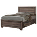 Kauffman Wood Eastern King Storage Panel Bed Washed Taupe - Walo Furniture 