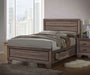 Kauffman Wood Eastern King Storage Panel Bed Washed Taupe - Walo Furniture 